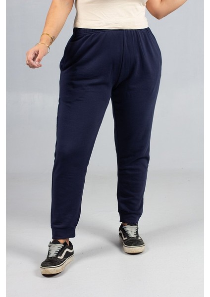 3 Iplik Penye Lacivert Eşofman Altı Büyük Beden | Şardonsuz Rahat Kesim fırsatları