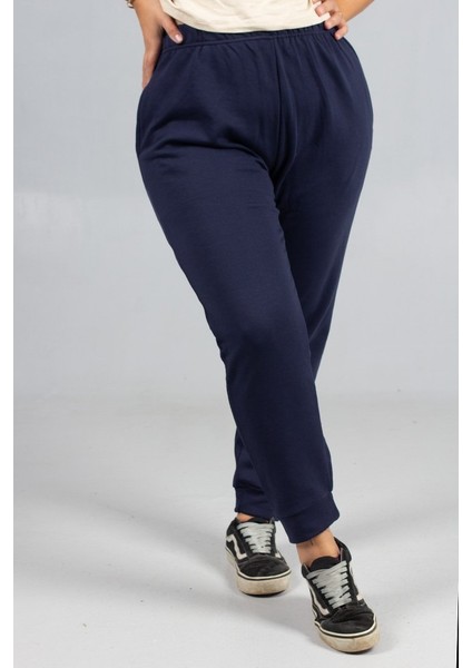 3 Iplik Penye Lacivert Eşofman Altı Büyük Beden | Şardonsuz Rahat Kesim indirimleri