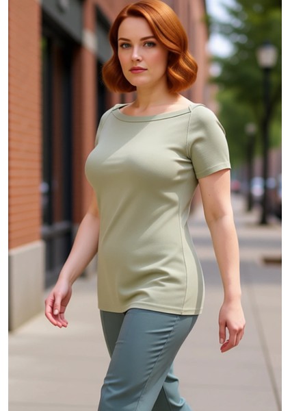 Kadınlar Için Kayık Yaka Vücuda Oturan Fitilli Kaşkorse Bluz Modeli Kaliteli Şık Rahat Modern fırsatları