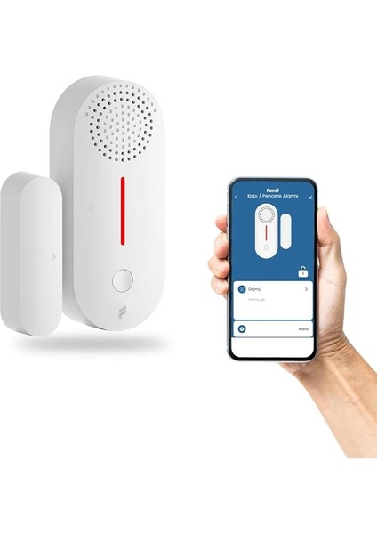 Akıllı Kablosuz Kapı Pencere Alarmı, Mobil Bildirim, Wifi, Uzaktan Takip, 2 Yıl Garantili ve Tuya Destekli (1) fiyatları