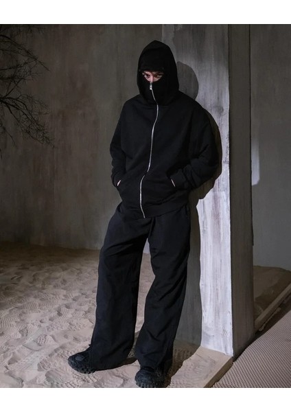 Unisex Maskeli Ninja Hırka 3 Iplik Oversize fiyatları