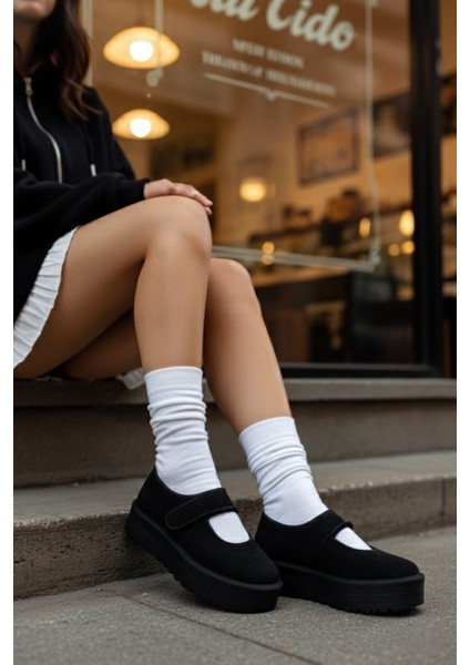 Bea Mary Premium Baretli Siyah Süet Bot fiyatları