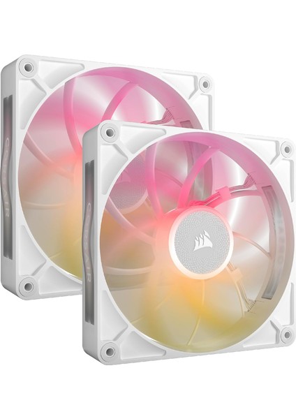 Corsaır Icue Link RX140 Max Rgb 140 mm Pwm Kalın Fanlar Icue Link Sistem Hub ile - Yüksek Statik Basınç - Manyetik Kubbe Rulman - Ikili Paket - Beyaz