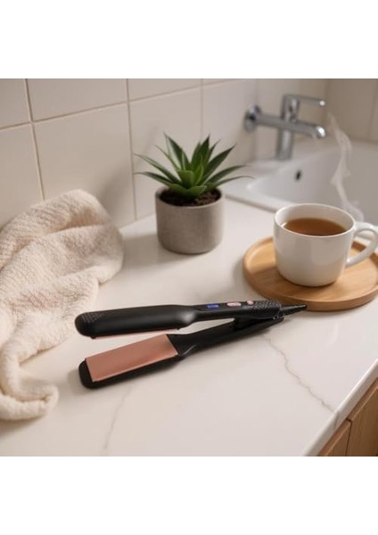 Goldmaster Gliss Keratin Kaplamalı Seramik Plaka Saç Düzleştirici - 210°C Ayarlanabilir Isı, Geniş Plaka, Saç Yıpranmasını Önler ve Parlaklık Kazandırır, Dijital Ekran, 360° Kablo, BY-5116, Siyah fiyatları