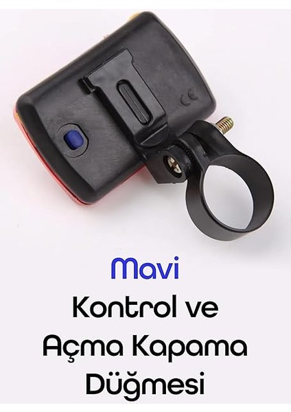 Tekli Arka Işık Pilli 300 Lümen 3 Mod Flaşörlü Bisiklet Arka Farı LED Işık Kırmızı 4445 fırsatları