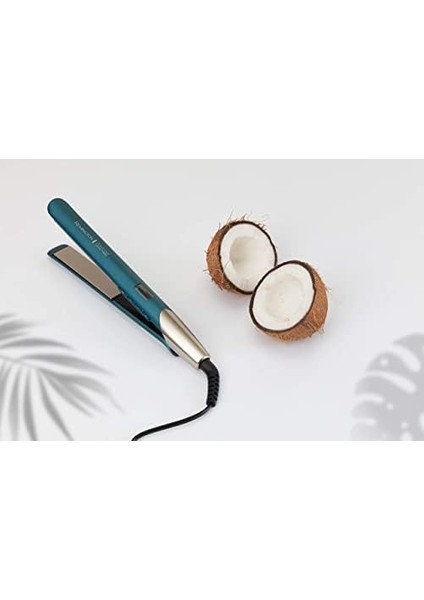Remington Advanced Coconut Therapy Düzleştirici (Hindistancevizi ve Uv Filtresi ile Zenginleştirilmiş Yüksek Kaliteli Seramik Kaplama, Entegre Sensör) LCD Ekran, Saç Düzleştirici S8648 , Yeşil, 1 Adet