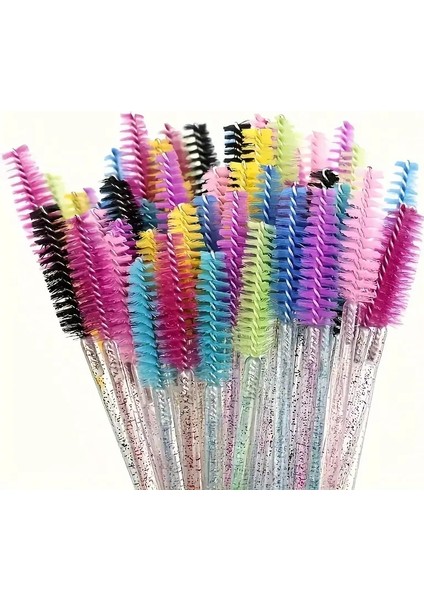 Kirpik Tarağı – 100’LÜ Tek Kullanımlık Maskara Fırçası, Manikür ve Kaş Uygulamaları Için Uygun modelleri