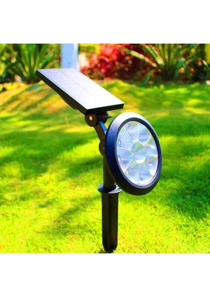 LED Solar Kazıklı Çim Armatür Cata Güneş Enerjili LED Işık Çim Lambası Bahçe Ağaç Çalı Duvar Aydınlatma (Gün Işığı)