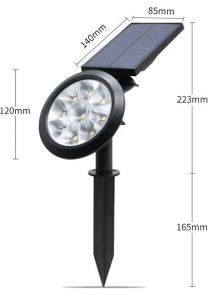 LED Solar Kazıklı Çim Armatür Cata Güneş Enerjili LED Işık Çim Lambası Bahçe Ağaç Çalı Duvar Aydınlatma (Gün Işığı) modelleri