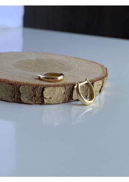 14 Ayar Altın Mini Boy Damla Küpe