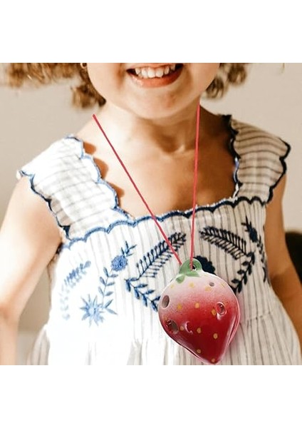 Çilek Okarina 6 Delikli, Çilek Okarinalar, Okarina Çocuk, Okarina Enstrümanı, Mini Okarina, Okarina 6 Delikli Çocuk, Çocuklar Için Hediye modelleri