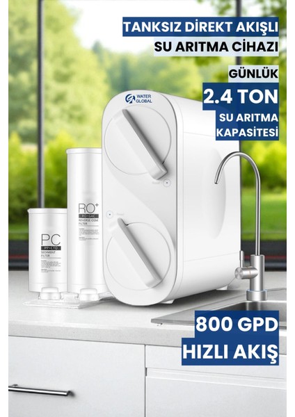 Su Arıtma Cihazı Direkt Akışlı Tanksız | 800 Gpd Tanksız • 5 Aşamalı (Üreticiden)