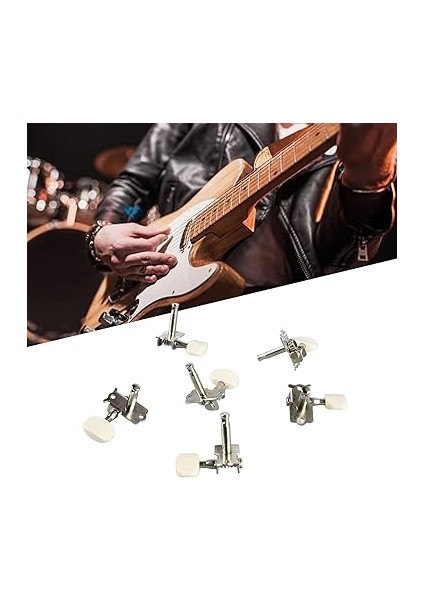 6 Adet Gitar Kilitleme Tuner Gitar Kilitleme Tuner, Gitar Tel Akort Peg Abs Mühürlü Makine Kafası Tuner Gitar Tel Akort Peg Elektro Gitar Tuner Anahtar Değiştirme fırsatları