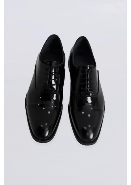 Siyah Smokin Rugan Deri Ayakkabı fırsatları