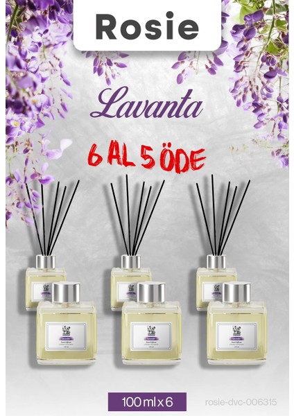 Lavanta 6 Al 5 Öde, Rosie Çubuklu Oda Kokusu 100 ml