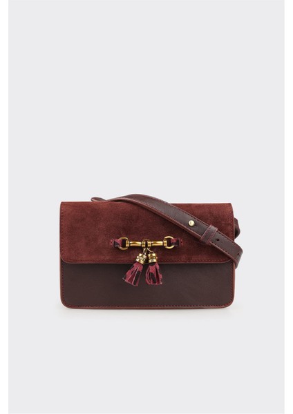 Bordo Kadın Küçük Çapraz Çanta
