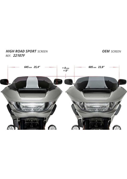 Hıgh Road Sport Screen Harley Davidson Road Glide Şeffaf Cam fiyatları
