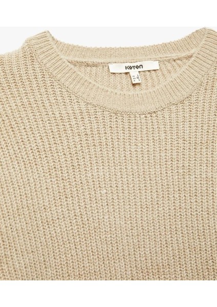 Bisiklet Yaka Triko Kadın Basic Kazak 6WAK90025HT modelleri