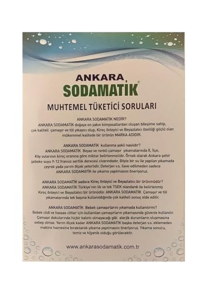 Sodasan Ankara Sodamatik 1000 gr fiyatları