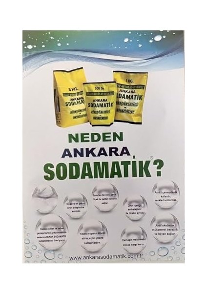 Sodasan Ankara Sodamatik 1000 gr modelleri