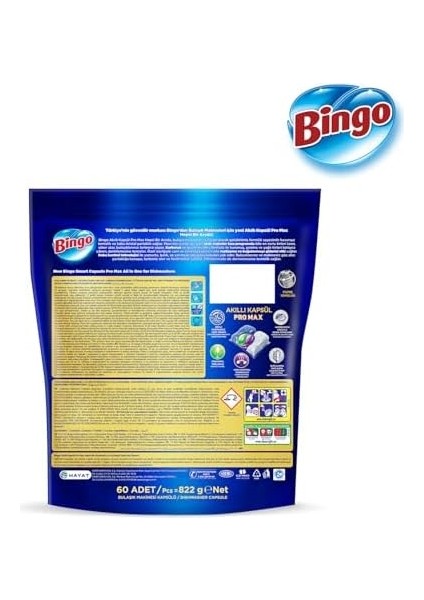 Bingo Akıllı Kapsül Pro Max Bulaşık Makinesi Deterjanı Tableti 60&apos;lı modelleri
