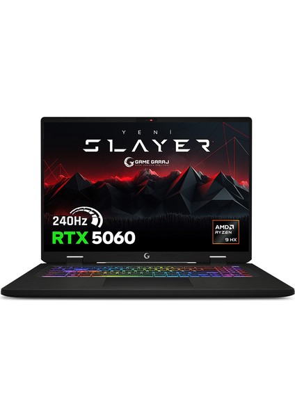 Slayer R9M XL-5060 C7 Amd Ryzen 9 8940HX 16GB Ram 1tb SSD RTX5060 17" Qhd+ 240Hz IPS Freedos Oyuncu Laptop fiyatları