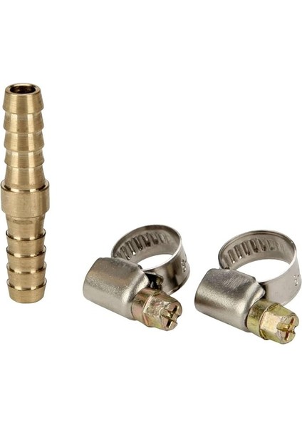 Einhell Çift Taraflı Hortum Bağlama Borusu 9 mm (Kompresör Aksesuarı, Sağlam Pirinçten Yapılmış, Basınçlı Hava Hortumları Için, 2x Kelepçe Dahil) - 4139320