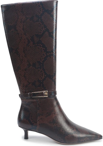 Shonda4 5pr Kahverengi Kadın Topuklu Çizme