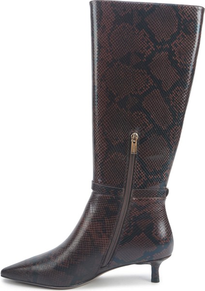 Shonda4 5pr Kahverengi Kadın Topuklu Çizme modelleri