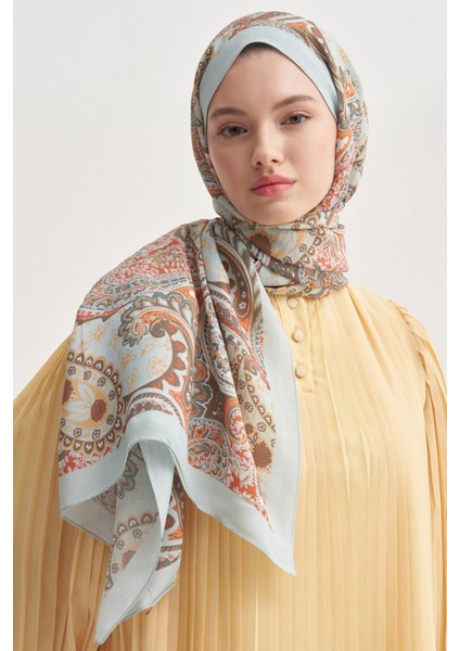 Rosella Soft Mavi Nilla Pamuklu Şal