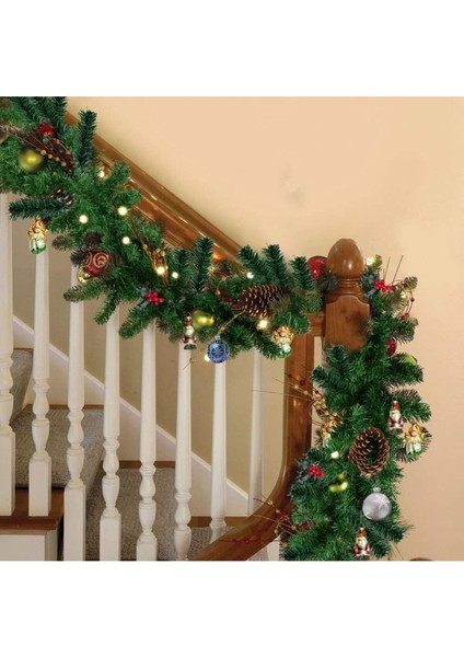 2025 Premium Yılbaşı Çam Garland – 270 cm, 240 Dal, Yoğun & Doğal Görünümlü Dekorasyon Süsü 🌿 fırsatları