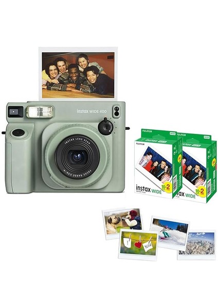 Fujifilm Wide 400 Instant Fotoğraf Makinesi - 40'lı Film (Yeşil)