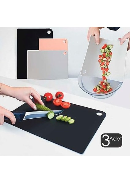 TE-138 Kesme Tahtası Seti Plastik Kesme Tahtası Esnek Kesme Tahtası Seti Doğrama Tahtası Seti fiyatları