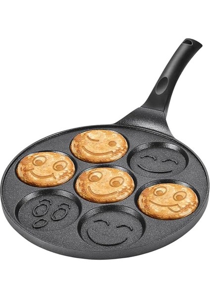 Granit Kaplama Yanmaz Yapışmaz Döküm Gülenyüz Pankek Krep Tavası, Gülenyüz Pankek Tavası 27CM fiyatları