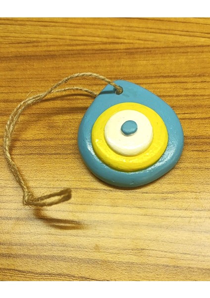 El Yapımı A.mavi Nazar Boncuğu-Dekoratif Nazar Boncuğu Askılı – El Yapımı Nazar Süsü - Pozitif Enerji Nazar Boncuğu