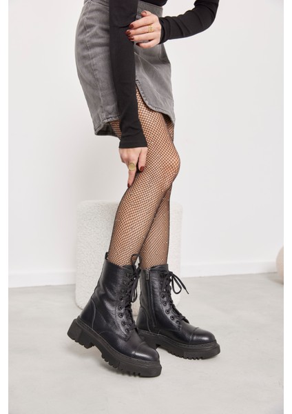 Marcela Siyah Renkli Hakiki Deri Kadın Postal modelleri