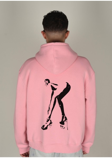 Hot Girl Club Baskılı Kapüşonlu Sweatshirt