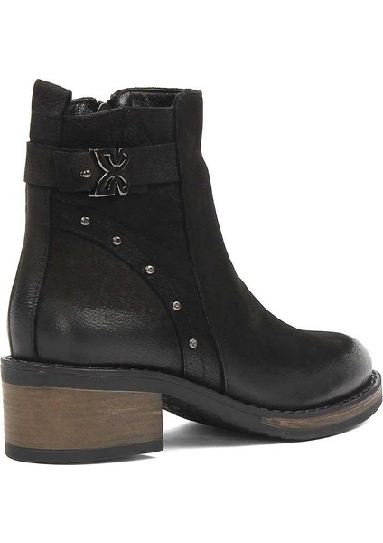 Kadın Siyah Fermuarlı Nubuk Deri Bot fırsatları