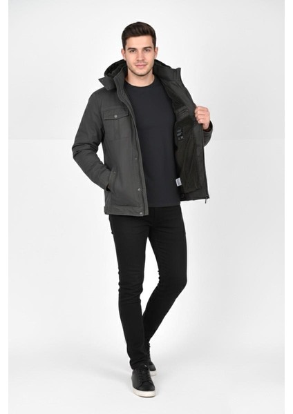 Erkek Kapüşonlu Kanvas Spor Mont M2635 BGL-ST04916 fiyatları