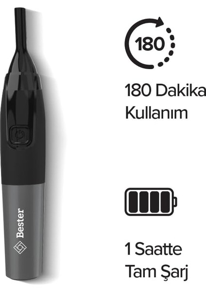 NE8003 Işıklı Şarj Edilebilir Kulak Burun Tüy Kesme Makinesi modelleri