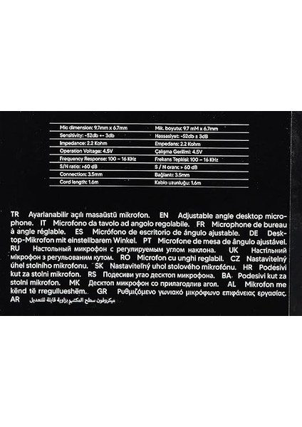 SN-130 Siyah Mikrofon indirimleri