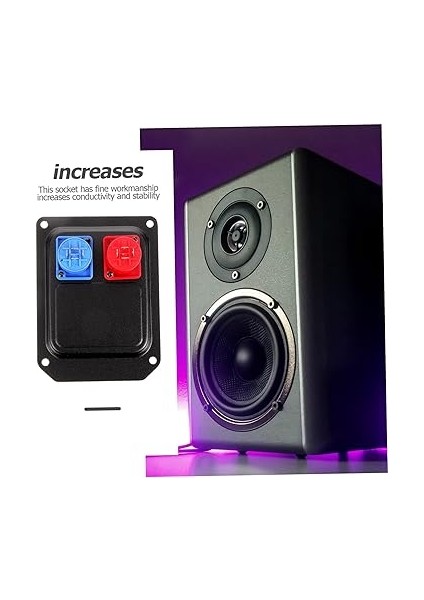 Hoparlör Soketi Metal Panel Ses Hoparlör Malzemeleri Dayanıklı Mikrofon Çift Delikli Soket Mikrofon Ses Konektörü Adaptörü Dıy Ses Hoparlör Paneli Ses Hoparlör Metal Kadın Paneli fırsatları