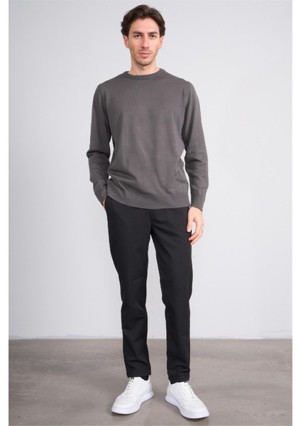 14 Siyah Erkek Duble Fast Jogger Poliviskon Pantolon