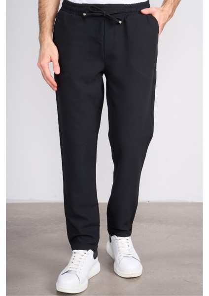 14 Siyah Erkek Duble Fast Jogger Poliviskon Pantolon fırsatları