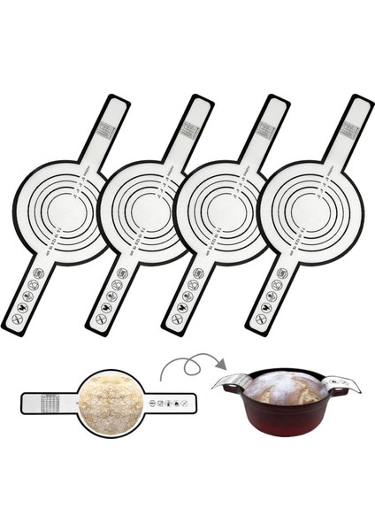 Adet Gri Dutch Silikon Kollu Yapışmaz Dayanıklı Pişirme Matı – Kek Ekmek Pizza Börek ve Muffin Için