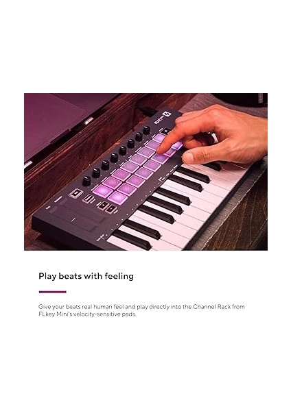 Flkey Mini — Taşınabilir 25 Tuşlu, Usb, Müzik Prodüksiyonu Için Fl Studio Entegrasyonlu Mıdı Klavye Denetleyicisi indirimleri