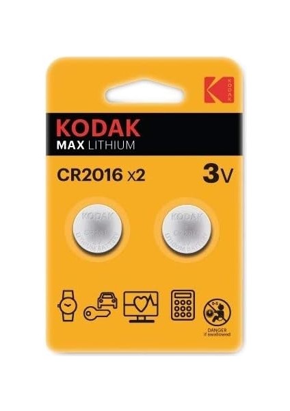 2 Adet Ultra Lityum CR2016 Pil
