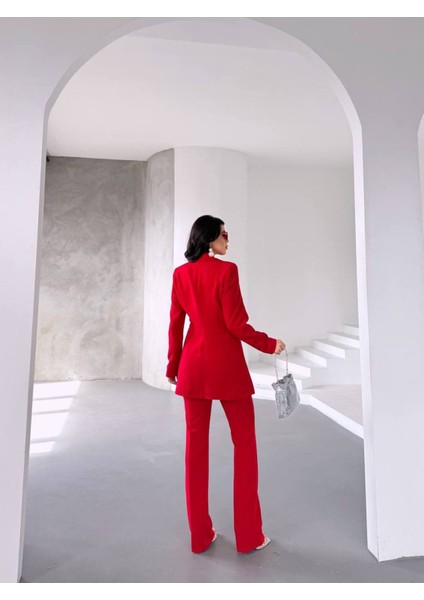 Kadın Tasarım Ceket Yüksek Bel Premıum Takım Elbise