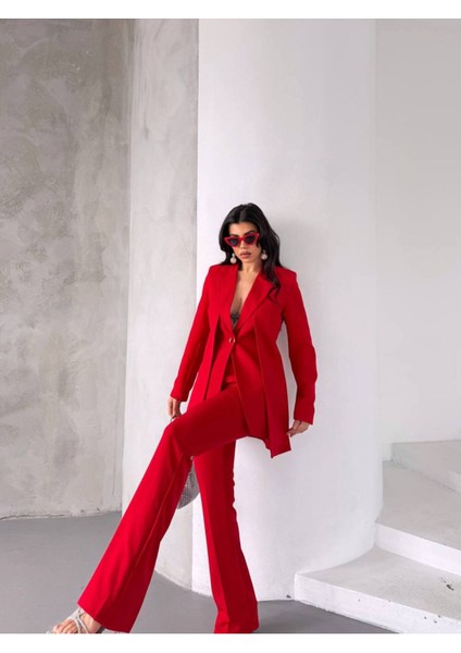 Kadın Tasarım Ceket Yüksek Bel Premıum Takım Elbise indirimleri