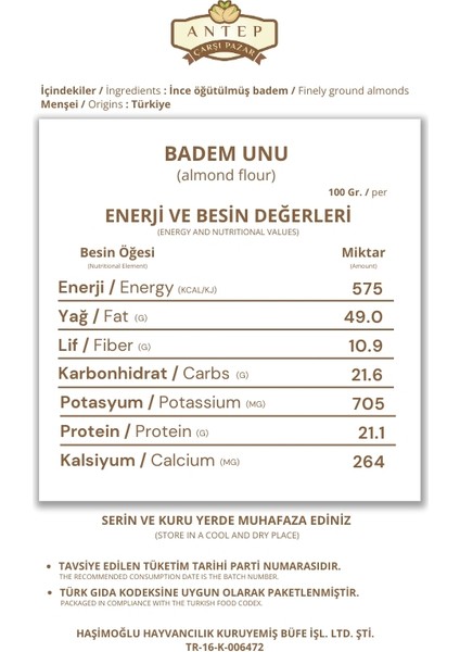 Yerli Badem Unu | 50 Gr. indirimleri